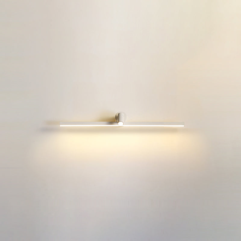 Linear Shade Mirror Wall Lighting Modern Style Metal 2 Lights Sconce Lamp