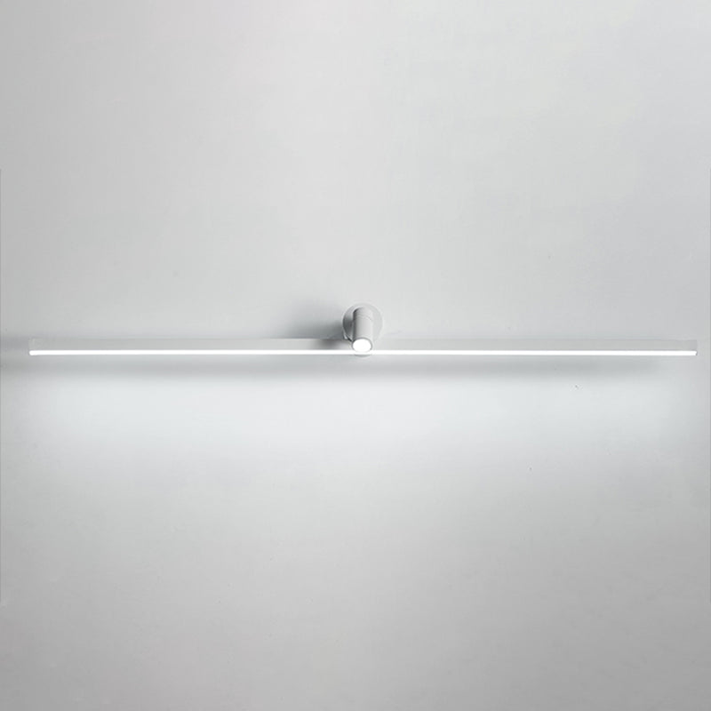 Linear Shade Mirror Wall Lighting Modern Style Metal 2 Lights Sconce Lamp