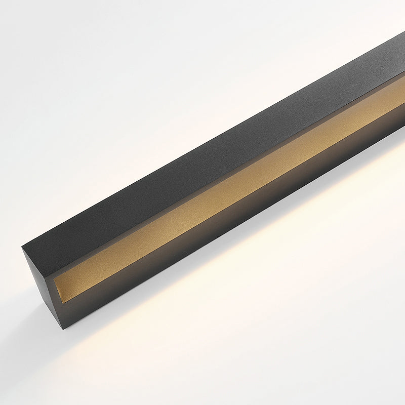 Lampada a montaggio a parete lineare moderna lampada a parete in metallo a 1 luce per bagno