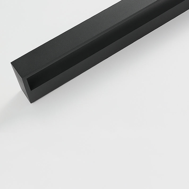 Lampada a montaggio a parete lineare moderna lampada a parete in metallo a 1 luce per bagno