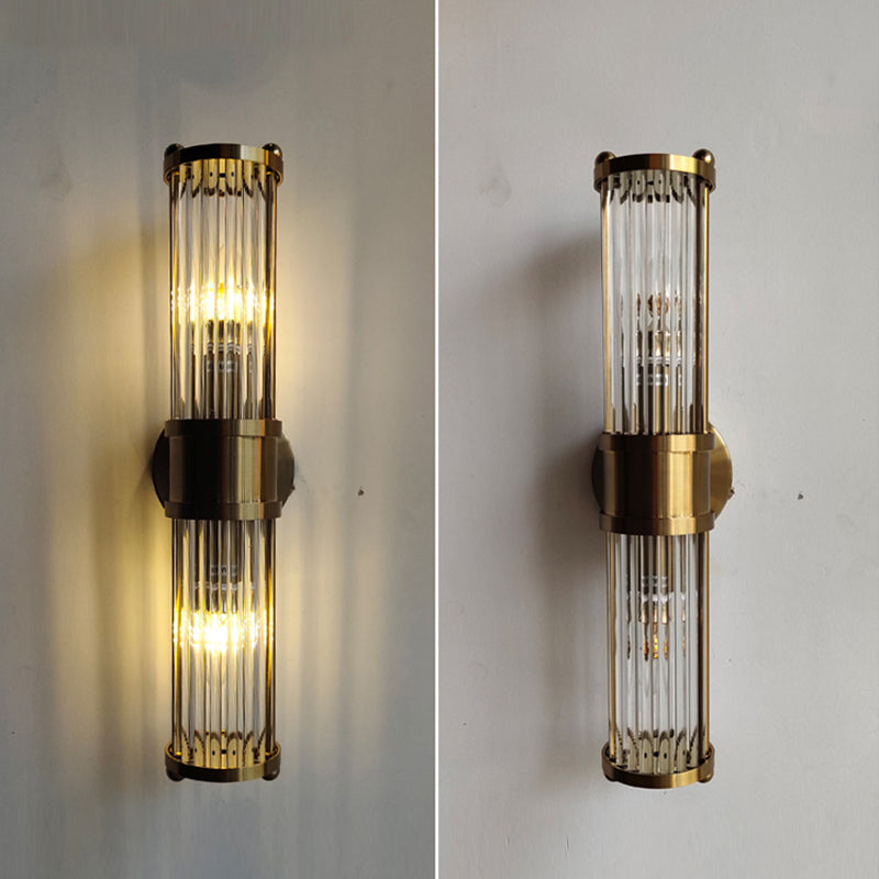 Gold Metal Wall Mount Lamp Contemporary Vanity Wall Light Sconces for Bathroom