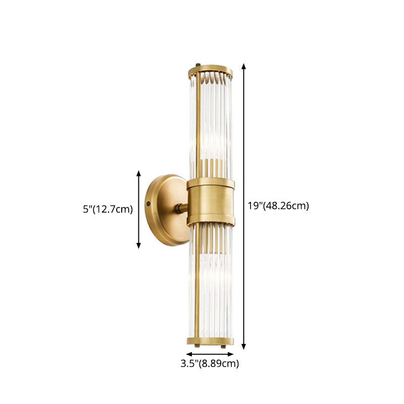 Gold Metal Wall Mount Lamp Contemporary Vanity Wall Light Sconces for Bathroom