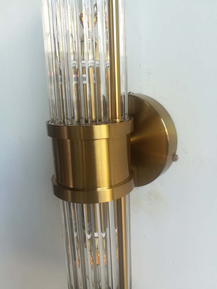 Gold Metal Wall Mount Lamp Contemporary Vanity Wall Light Sconces for Bathroom