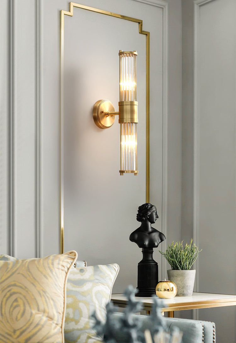 Gold Metal Wall Mount Lamp Contemporary Vanity Wall Light Sconces for Bathroom