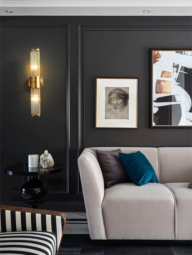 Gold Metal Wall Mount Lamp Contemporary Vanity Wall Light Sconces for Bathroom