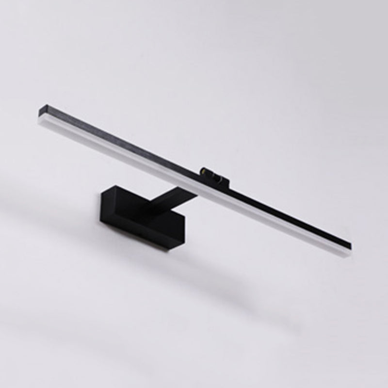 1-licht lineaire wandwandeling moderne eenvoudige stijl spiegelmuurverlichting in zwart