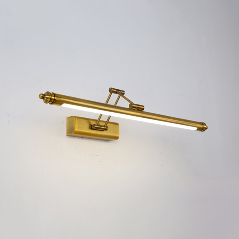 Metal linear Shade Swing Arm Wall Lights Modern 1 Head Wall Mount Fixture in Chrome