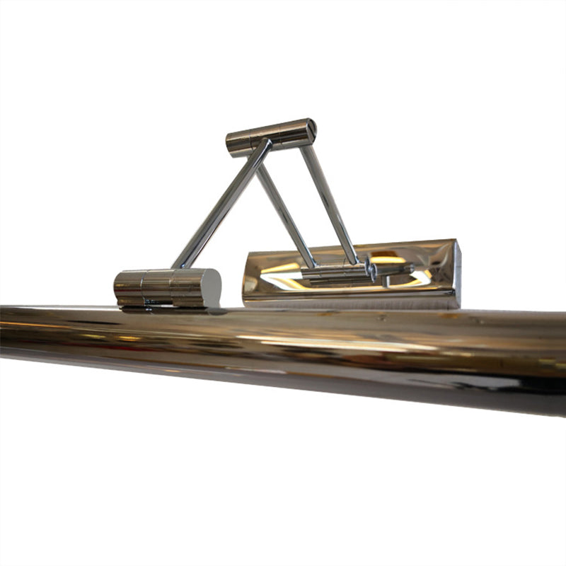 Metal linear Shade Swing Arm Wall Lights Modern 1 Head Wall Mount Fixture in Chrome