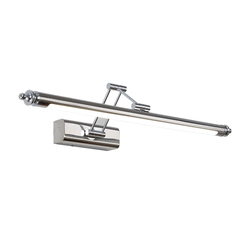 Metal linear Shade Swing Arm Wall Lights Modern 1 Head Wall Mount Fixture in Chrome