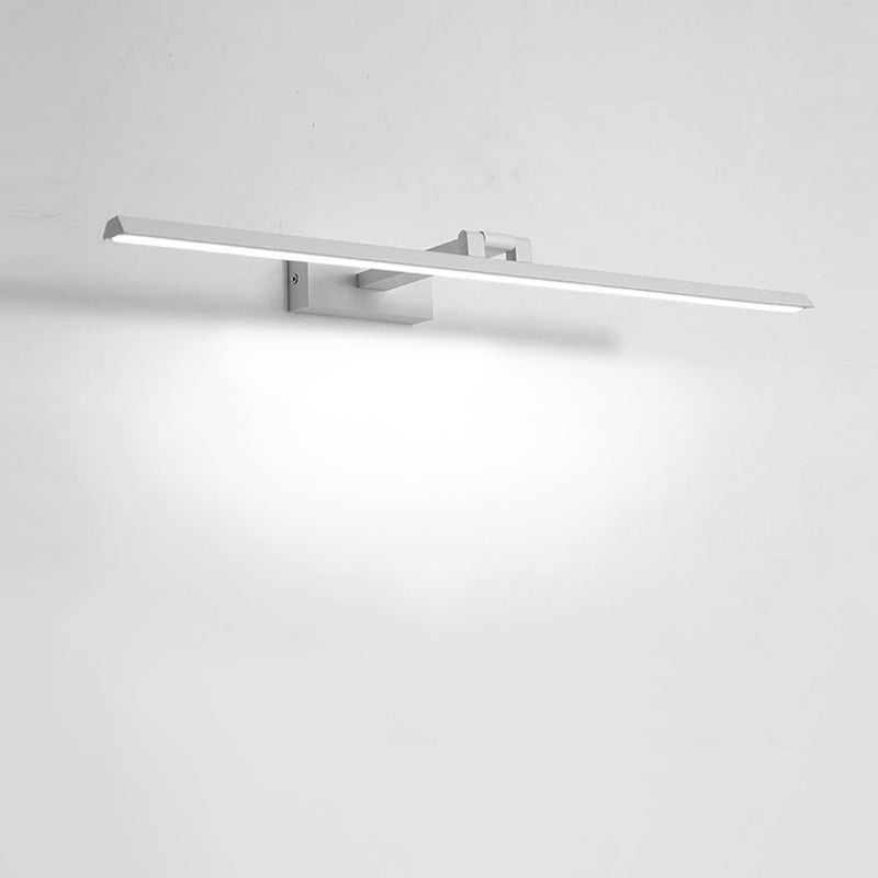 Metal linear Shade Swing Arm Wall Lights Modern 1 Head Wall Mount Fixture in White