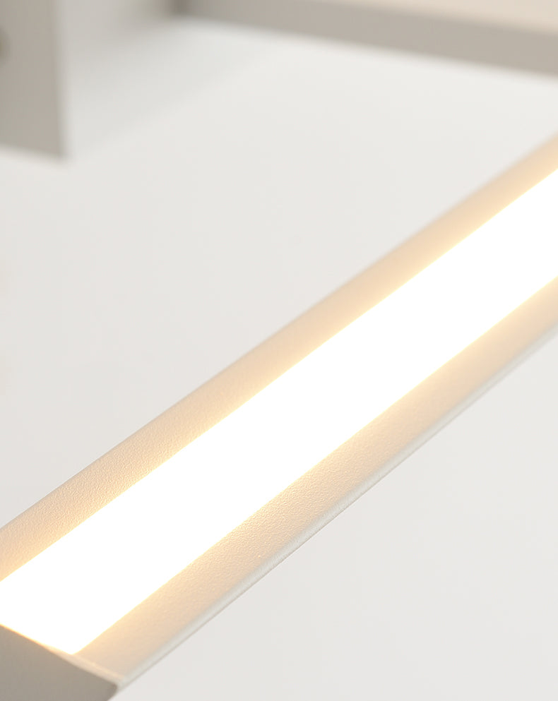 Metal linear Shade Swing Arm Wall Lights Modern 1 Head Wall Mount Fixture in White