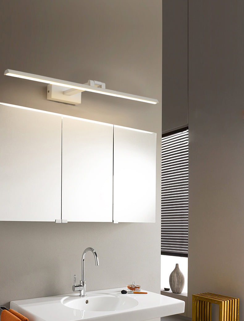 Metal linear Shade Swing Arm Wall Lights Modern 1 Head Wall Mount Fixture in White