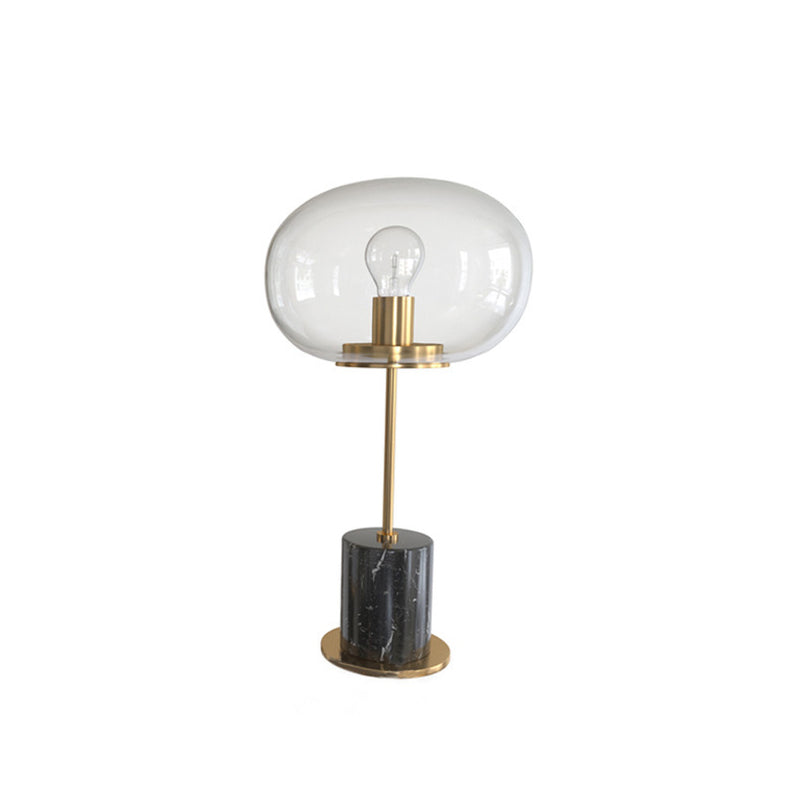 Modern Artistic Single Table Light Marble Globe Table Lamp with Glass Shade