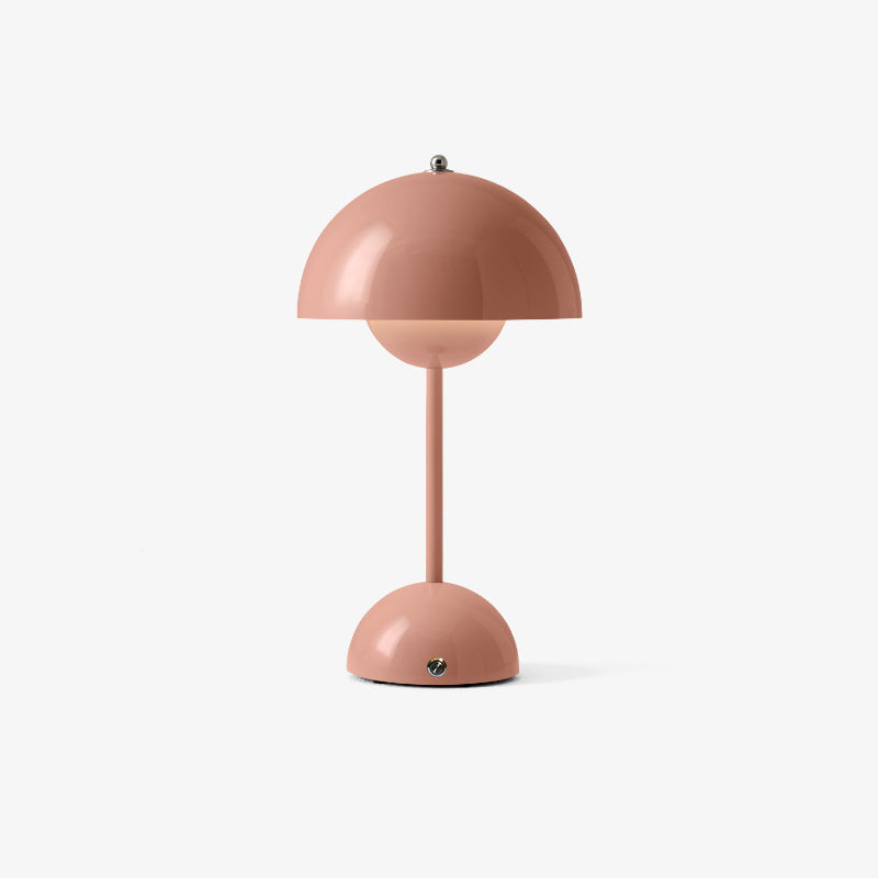 Lampada da tavolo moderna e minimalista a LED Lampada da tavolo Macaron emisfero in ferro battuto per camera da letto