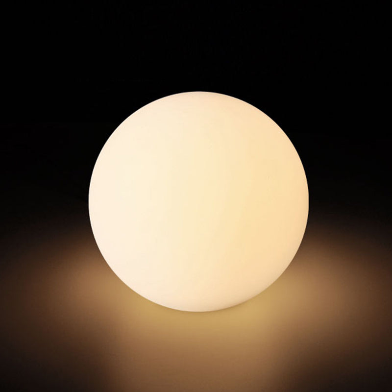 White Globe Table Lamp in Modern Concise Style Glass Single Table Light for Interior Spaces