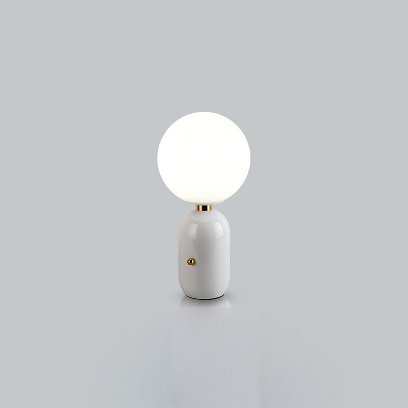 Electroplate Metal Table Lamp in Modern Luxury Style Glass Globe Table Light for Interior Spaces