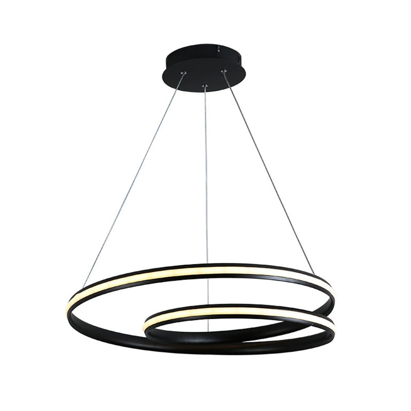 Modern Minimalist LED Pendant Light Aluminium Linear Hanging Lamp with Silicone Shade