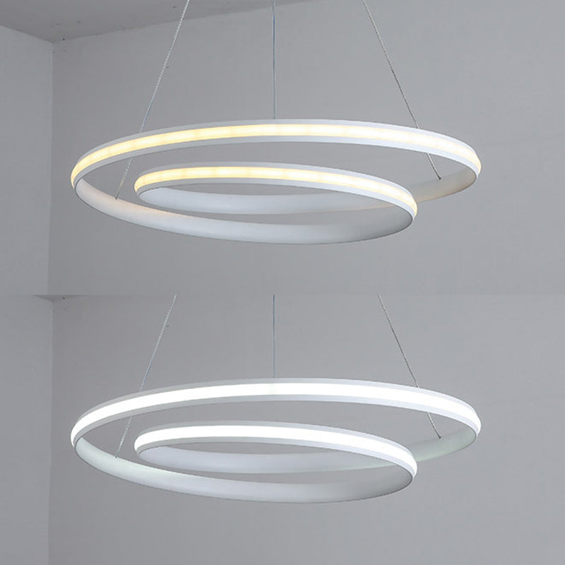 Modern Minimalist LED Pendant Light Aluminium Linear Hanging Lamp with Silicone Shade