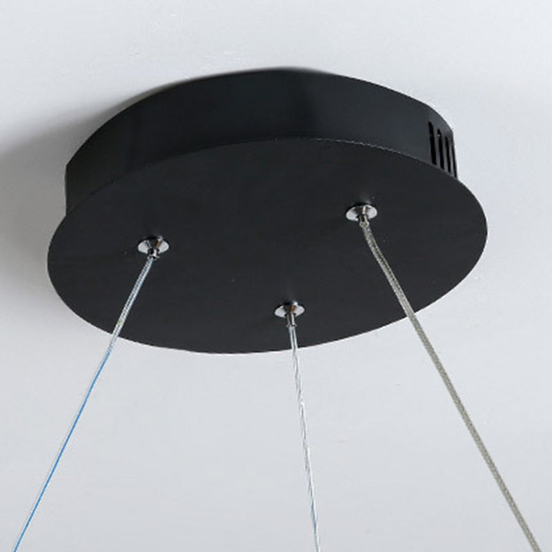 Modern Minimalist LED Pendant Light Aluminium Linear Hanging Lamp with Silicone Shade