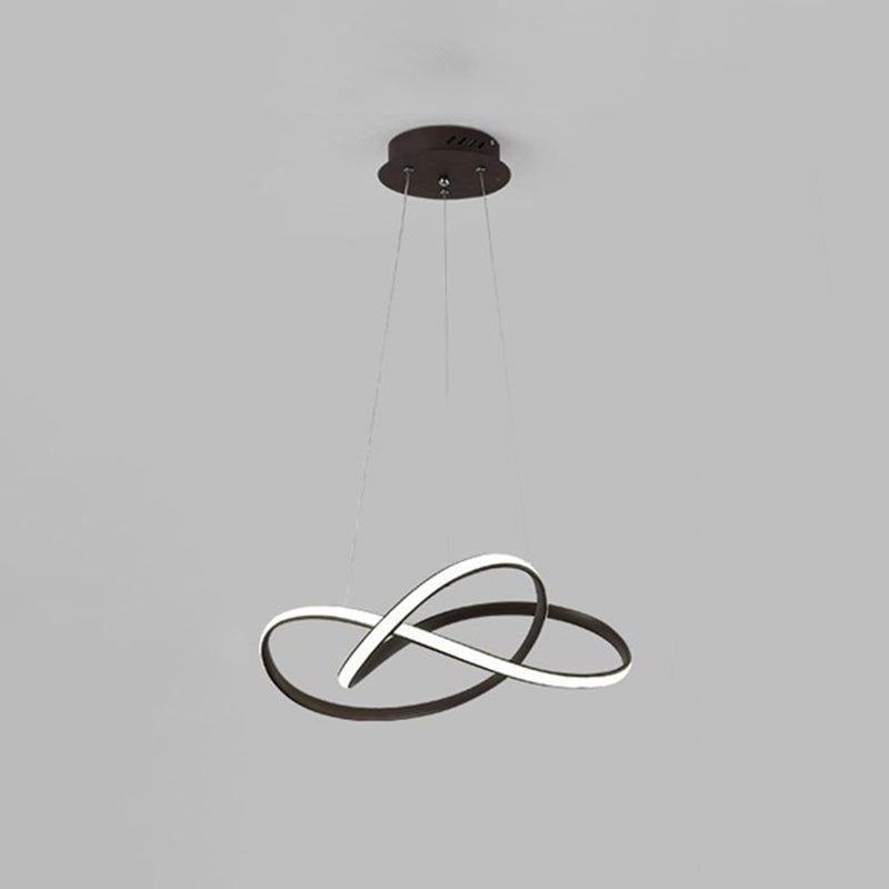 Modern Minimalist LED Pendant Light Aluminium Linear Hanging Lamp with Silicone Shade