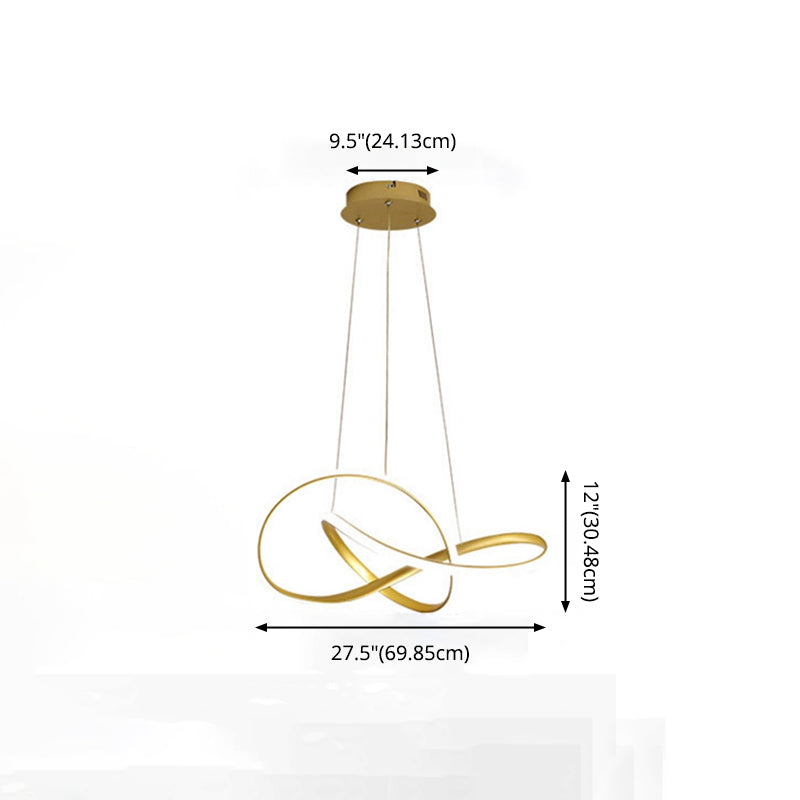 Modern Minimalist LED Pendant Light Aluminium Linear Hanging Lamp with Silicone Shade