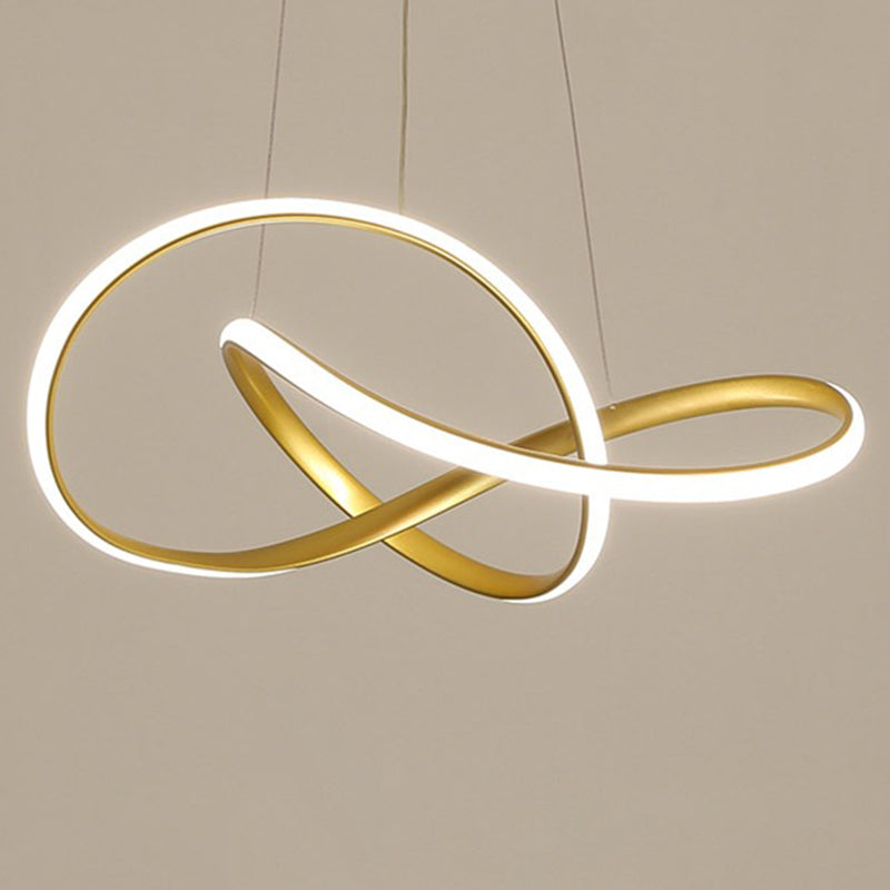 Modern Minimalist LED Pendant Light Aluminium Linear Hanging Lamp with Silicone Shade