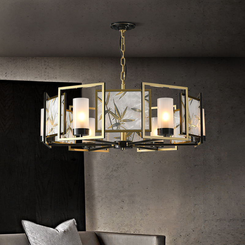 Lustre de cuivre en bronze contemporain