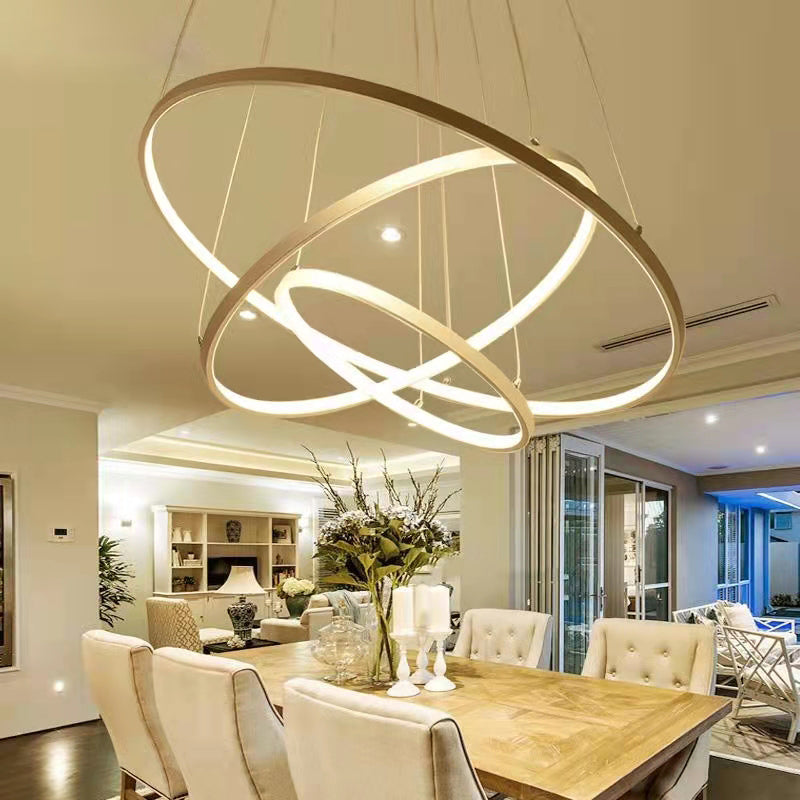 Modern Farmhouse Chandelier Multiple Rings Chandelier Lighting Fixtures