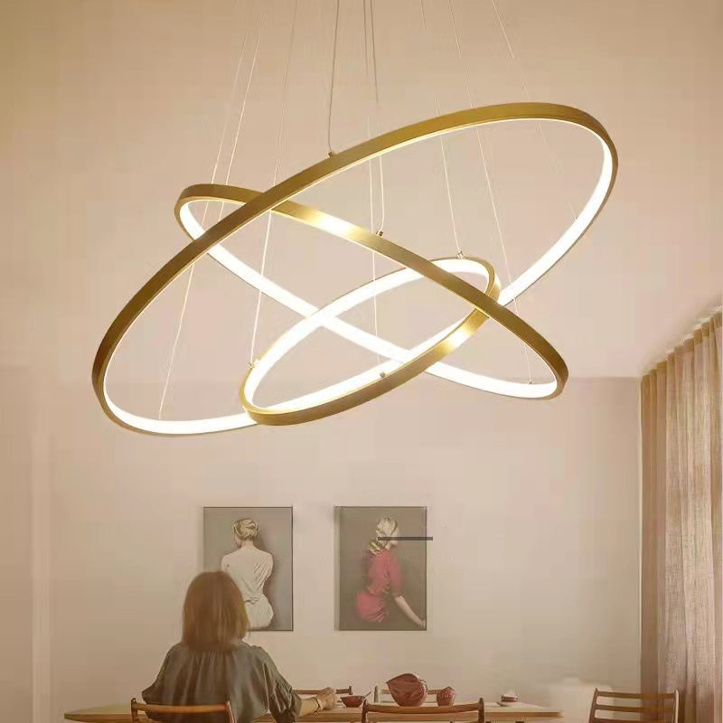 Modern Farmhouse Chandelier Multiple Rings Chandelier Lighting Fixtures