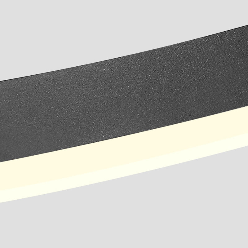 Modern Black Chandelier Multiple Rings Ceiling Pendant Light Metal Chandelier