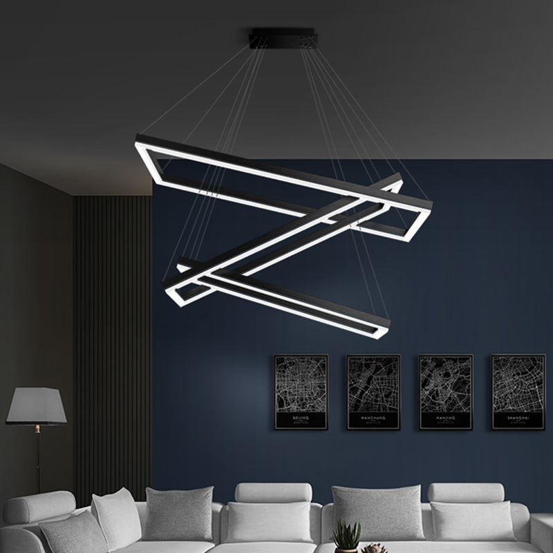 Modern Chandeliers For Dining Room Multiple Squares Chandelier Lighting Fixtures