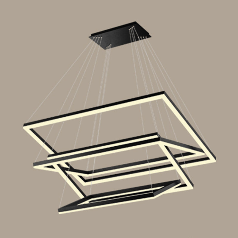 Modern Chandeliers For Dining Room Multiple Squares Chandelier Lighting Fixtures