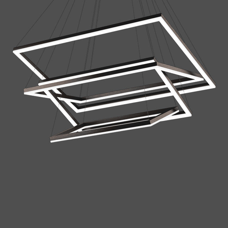 Modern Chandeliers For Dining Room Multiple Squares Chandelier Lighting Fixtures