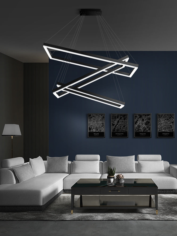 Modern Chandeliers For Dining Room Multiple Squares Chandelier Lighting Fixtures