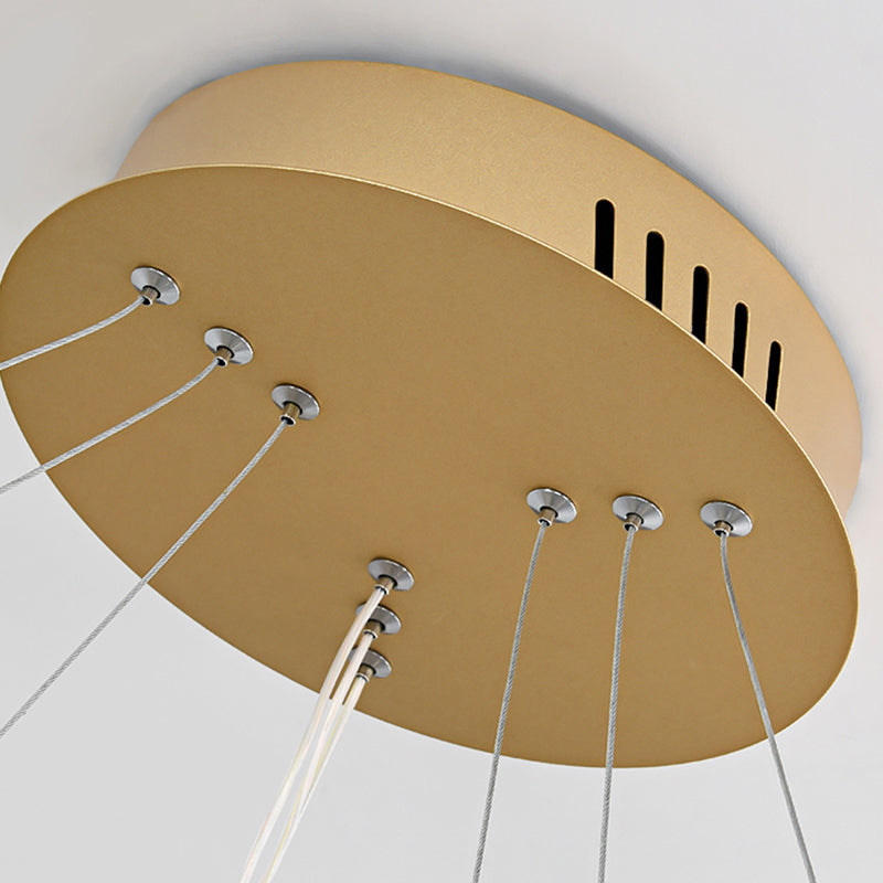 Modern Gold Chandelier Multiple Rings Pendant Chandelier Metal Chandelier
