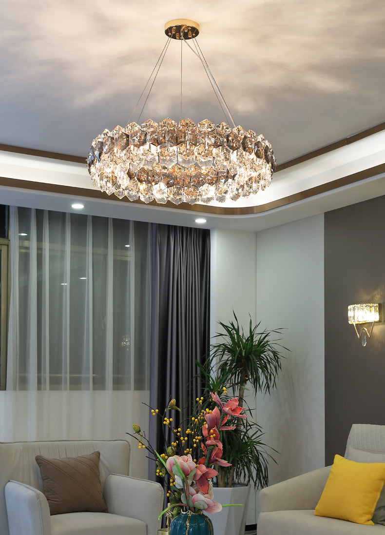 Modern Dining Room Lighting Sphere Chandelier Lighting Fixtures Crystal