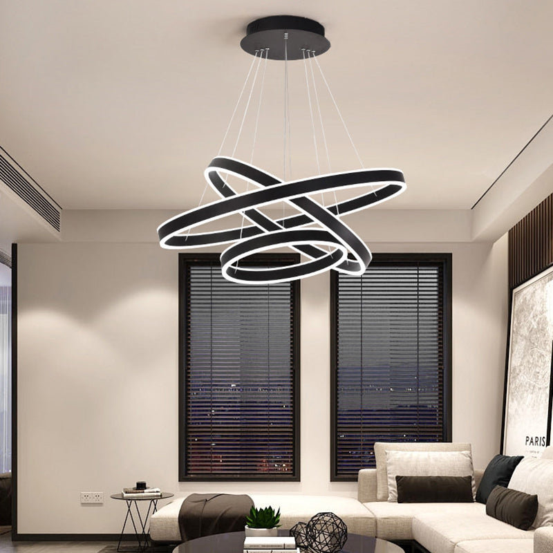 Modern Chandeliers For Dining Room Multiple Rings Chandelier Lighting Fixtures