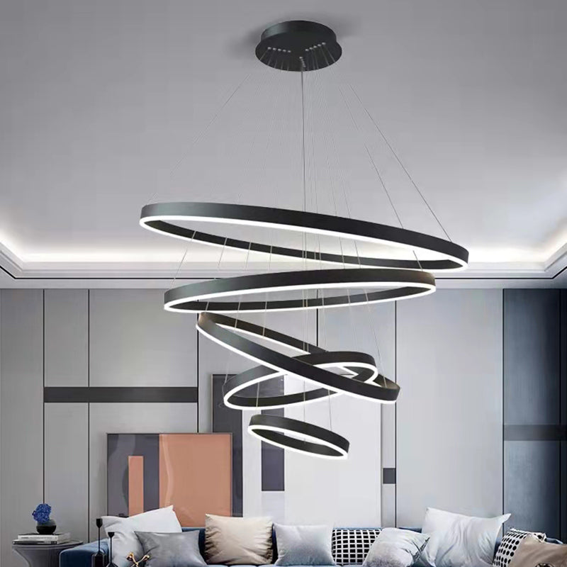 Modern Chandeliers For Dining Room Multiple Rings Chandelier Lighting Fixtures