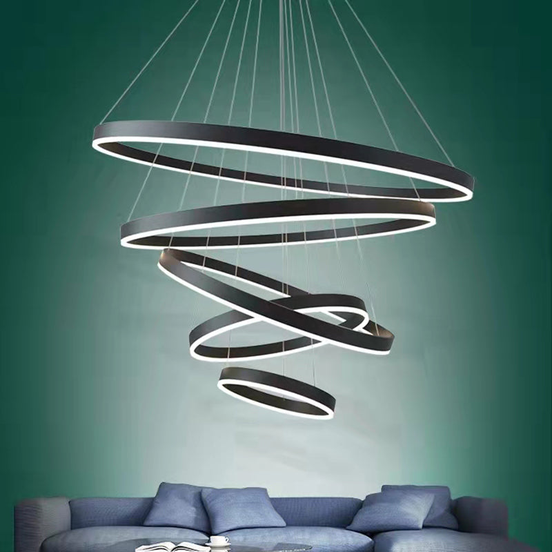 Modern Chandeliers For Dining Room Multiple Rings Chandelier Lighting Fixtures