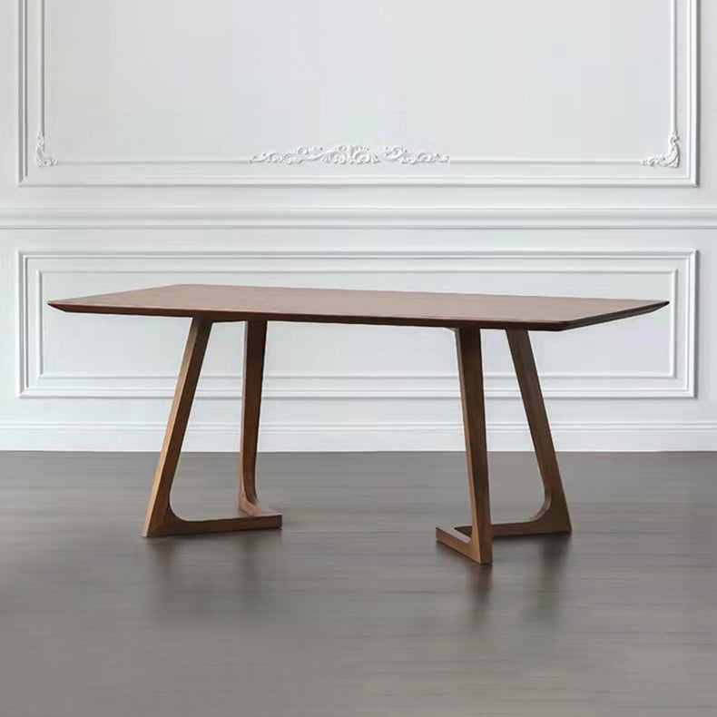 Minimalistischer Stil Massivholz Top Esstisch Set von Rechteckform Formales Esnette Set