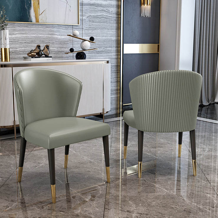 Glam Style Sintered Stone Dining Set with Traditional Height Table and Golds Trestle Base