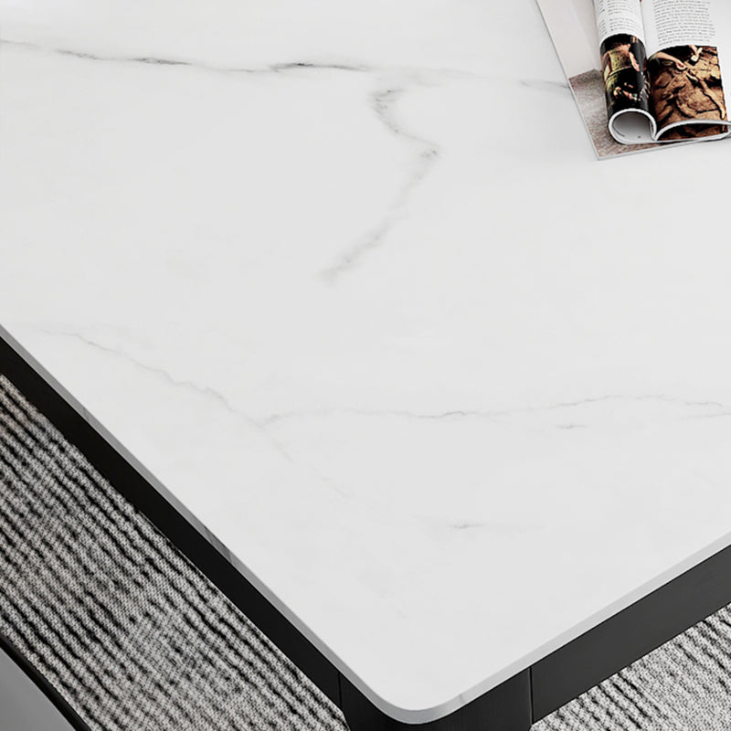 Contemporary Dining Set with Sintered Stone Dining Table and Cushion Chairs