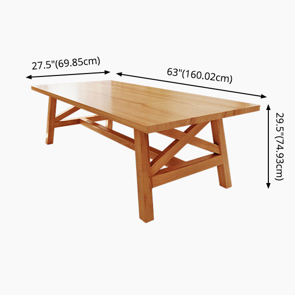 Modern Solid Wood Standard Dining Set Rectangle Shape Natural Dining Set for Kitchen