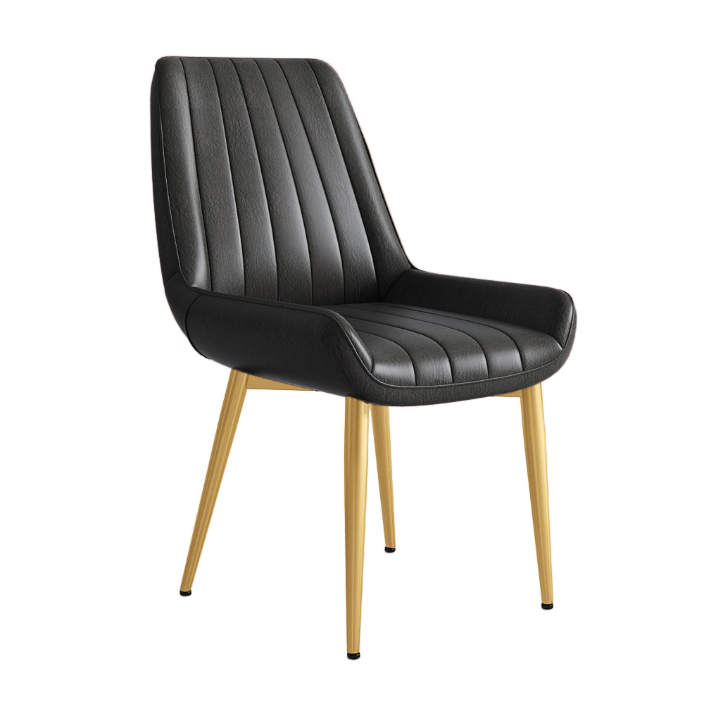 Contemporary Style Marble Table with White Table and 4 Gold Legs Base for Home Use