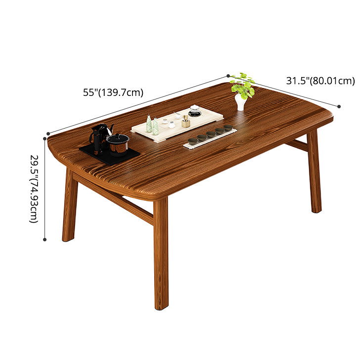 Contemporary Style Traditional Height Dining Set with Rectangle Shape Table and 4 Legs Base