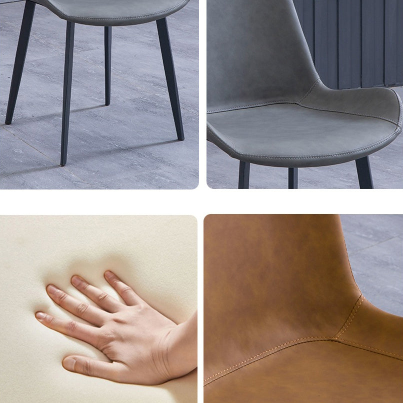 Modern sintered Stone White Dining Set con mesa rectangular y patas negras Juego de comedor