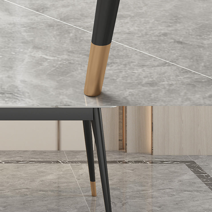 Modern Style Sintered Stone Dinette Set with Rectangle Table Dining Room Furniture for Dining Room