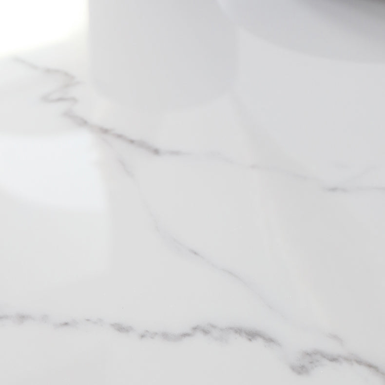 Modern Style Sintered Stone Dining Set with 4 Legs Fixed Table Dinette Set for Dining Room