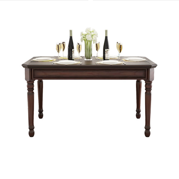 Traditional Wooden Dining Set with Rectangle Top and 4 Legs Base Dining¬†Room¬†Set