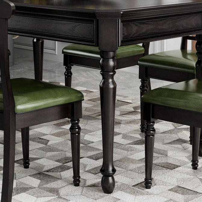 Traditional Wooden Dining Set with Rectangle Top and 4 Legs Base Dining¬†Room¬†Set